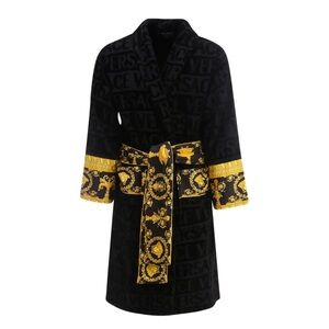 Versace I Love Baroque Belted Unisex Bathrobe - Made in Italy